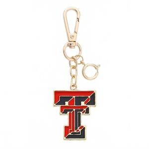 NEW CANVAS STYLE women's texas tech raiders enamel logo bag charm in red